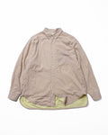 gingham check B/D shirts with lining / Tim (Beige)