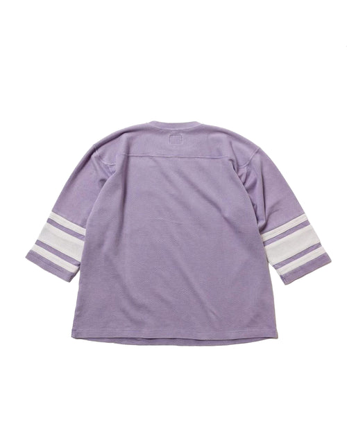 Football 3/4sleeves with sleeve lines / Bull-mesh t-cloth V.D (faded purple)