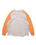 Freedom LongSleeve Tshirt／Harold (Ivory/Orange)