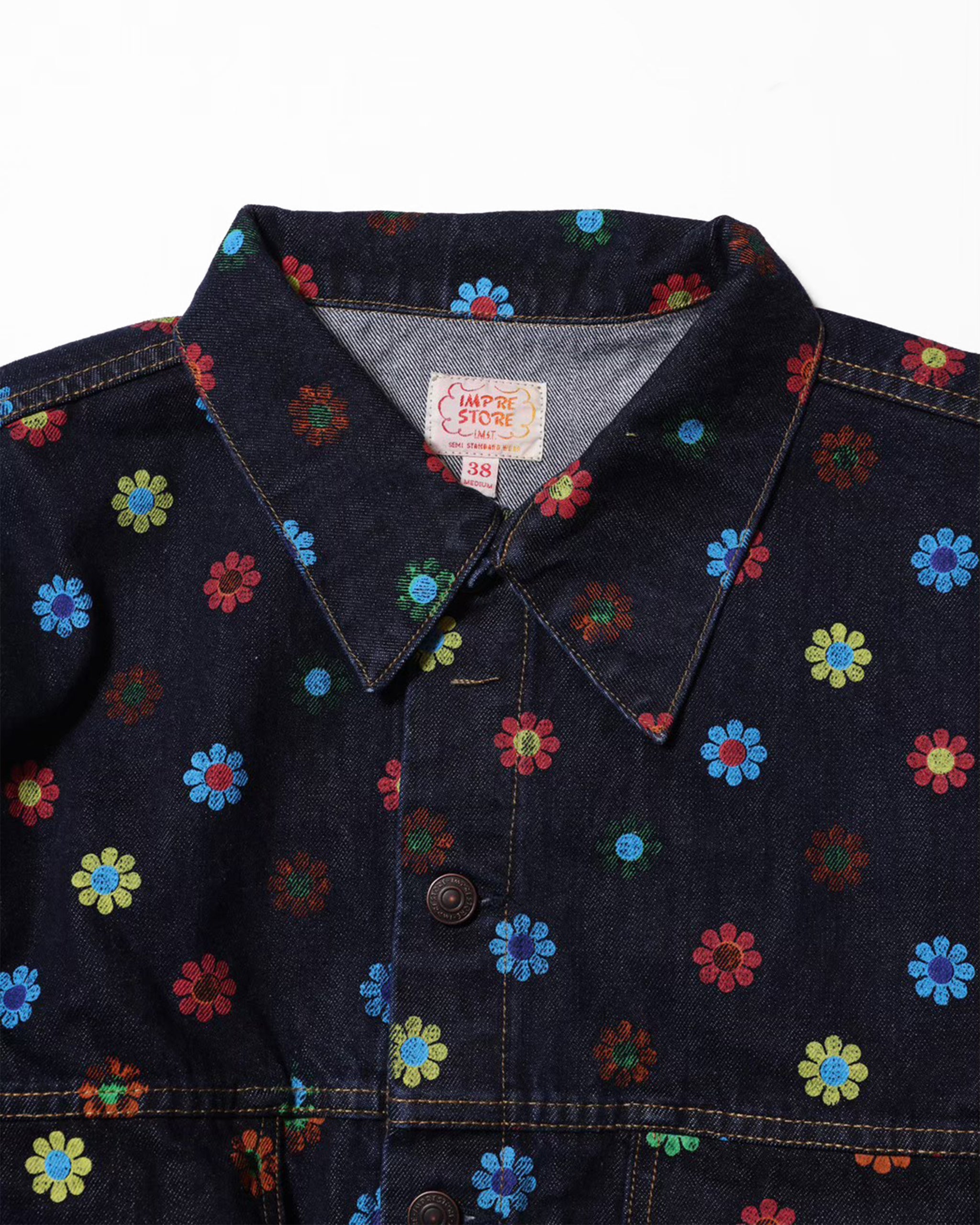 12.5ozFlowerDenimJacket／Mary.FW (SMOKEBLUE)