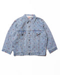 12.5ozFlowerDenimJacket／Mary.FW (SMOKEBLUE)