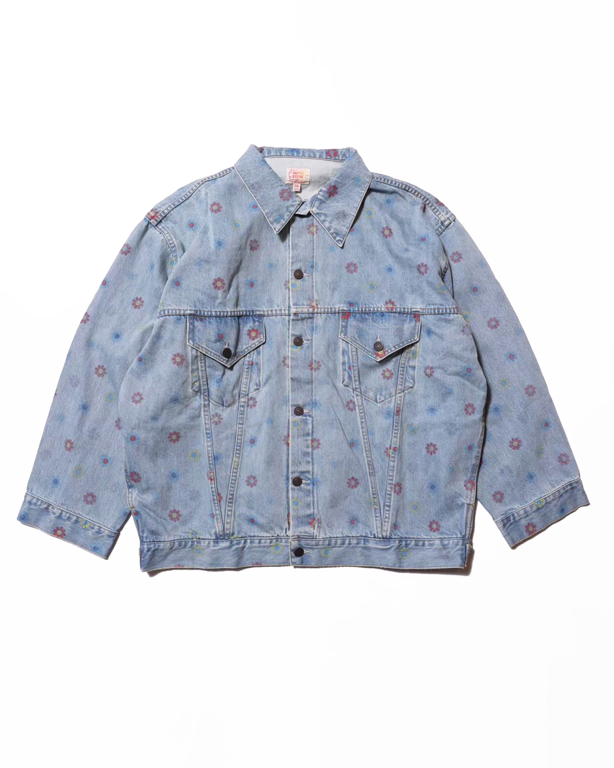 12.5ozFlowerDenimJacket／Mary.FW (SMOKEBLUE)