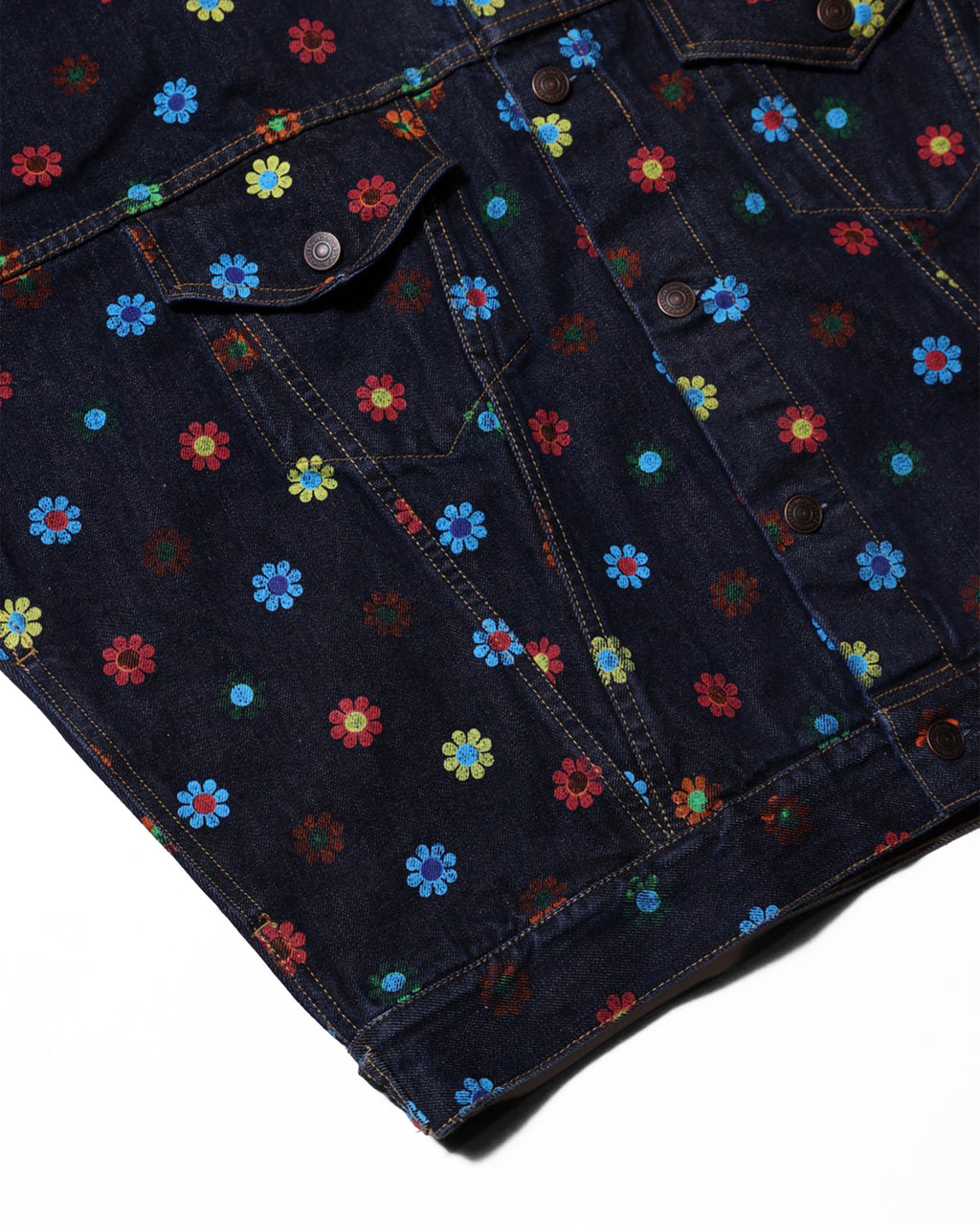 12.5ozFlowerDenimJacket／Mary.FW (SMOKEBLUE)