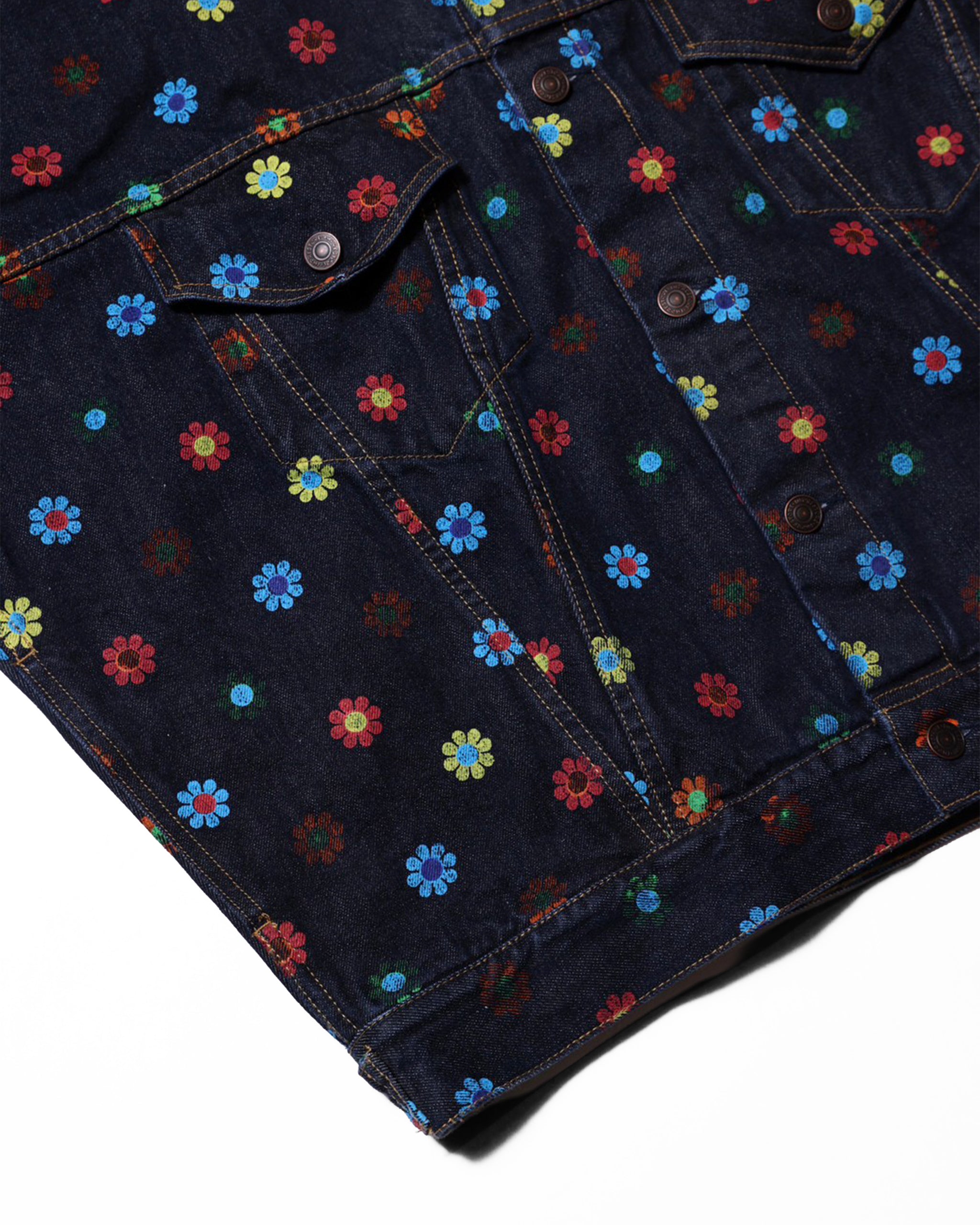 12.5ozFlowerDenimJacket／Mary.FW (SMOKEBLUE)