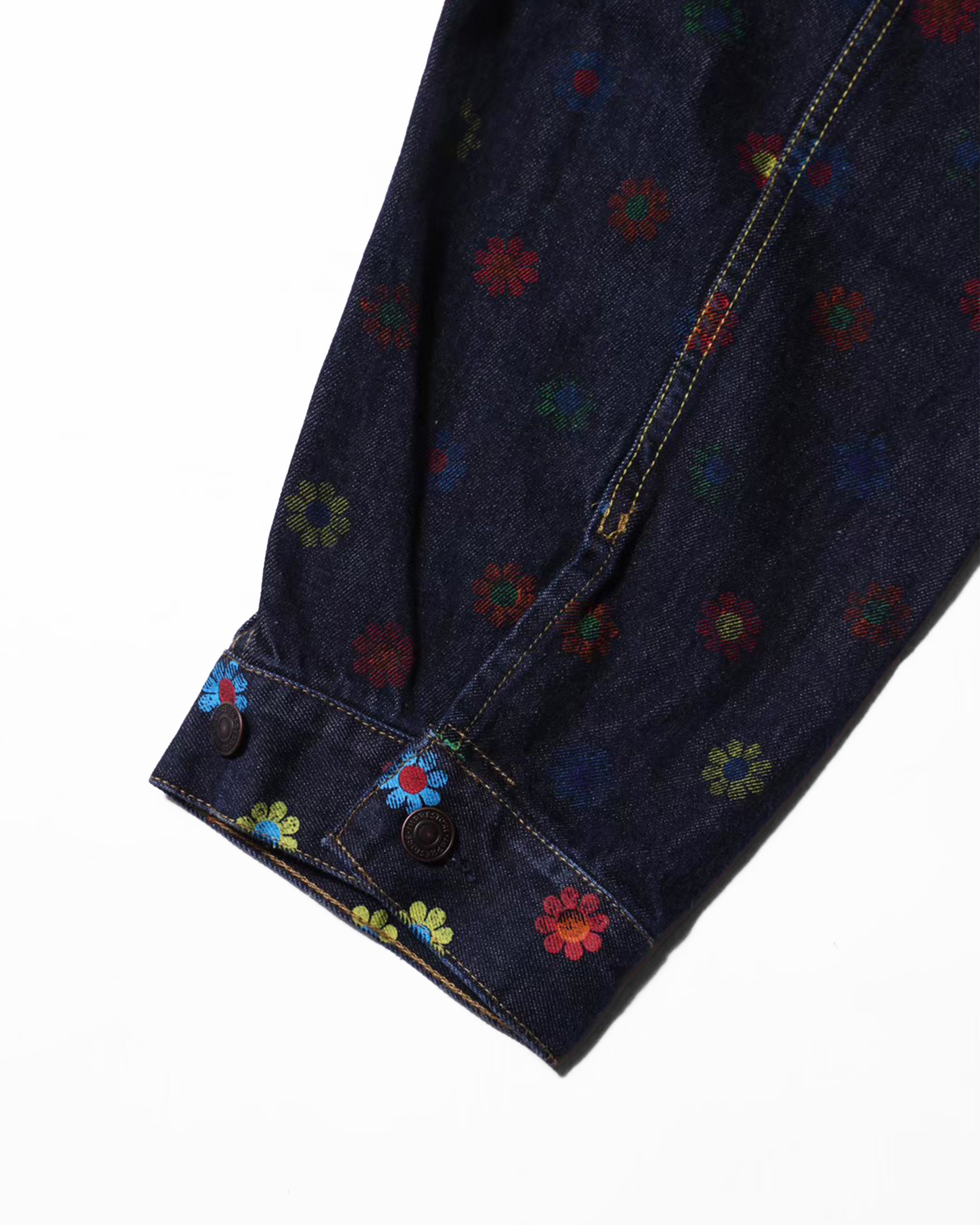 12.5ozFlowerDenimJacket／Mary.FW (SMOKEBLUE)
