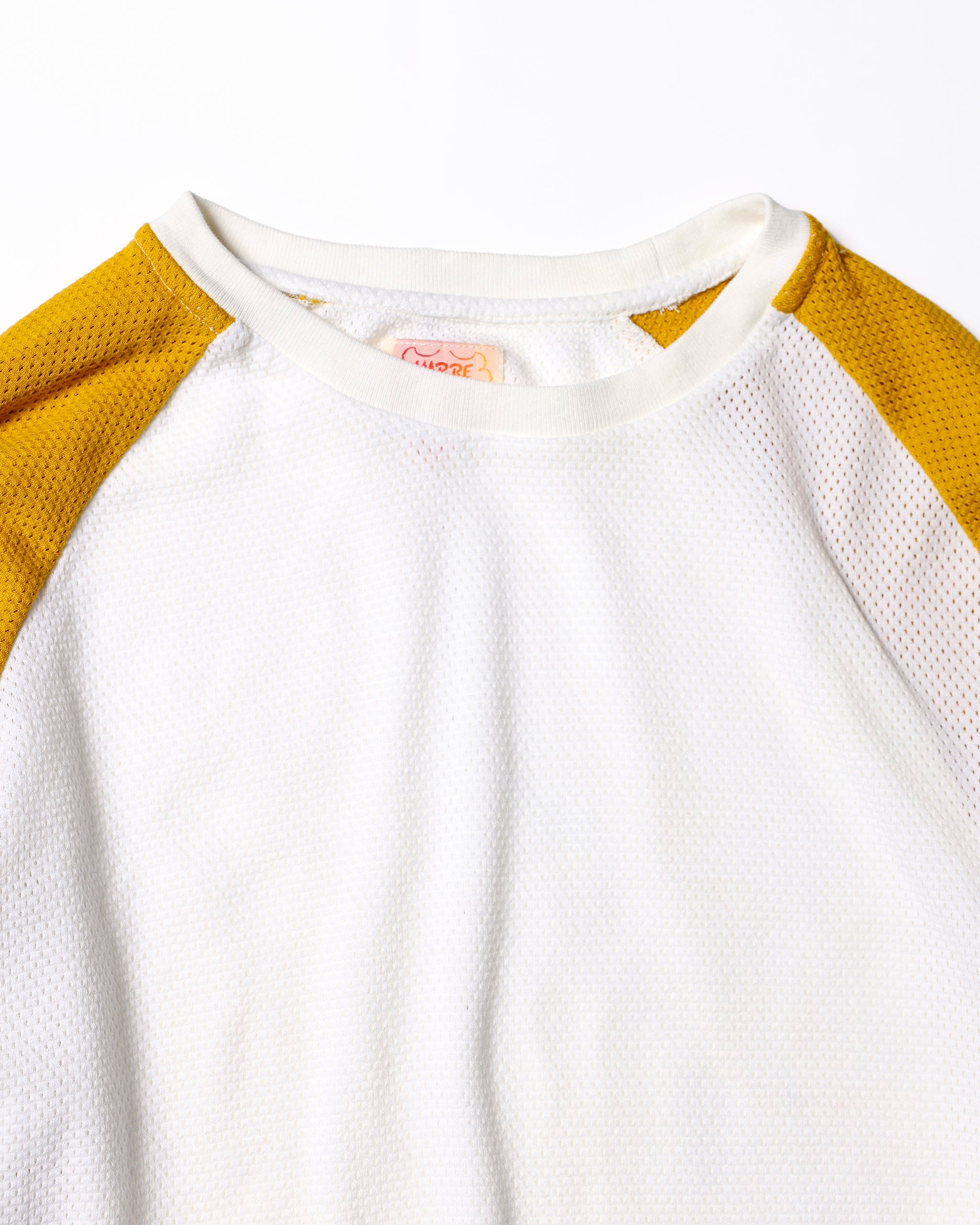 HACHINOS Commemorative Tricot Mesh Combi Raglan / Combee (Faded Yellow/White)