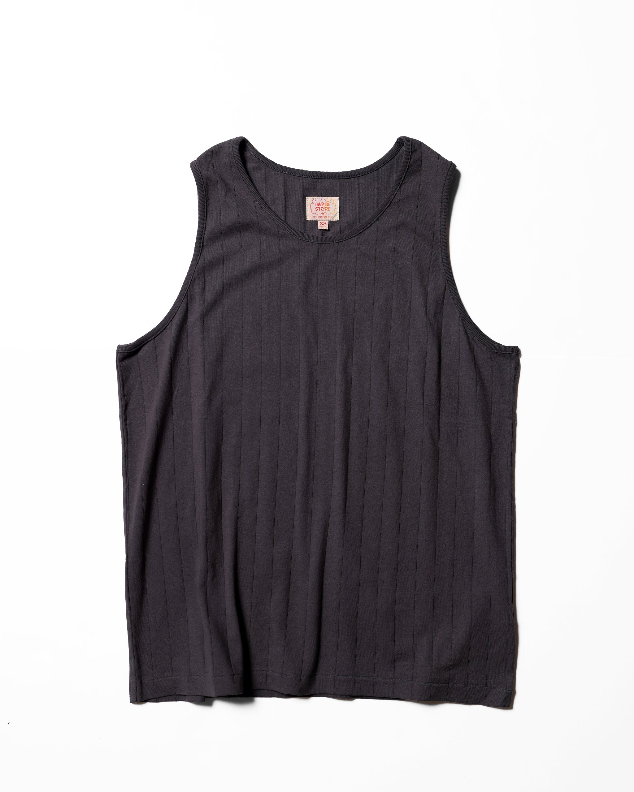 Needle Pulling Tank Top / Misty (Charcoal)