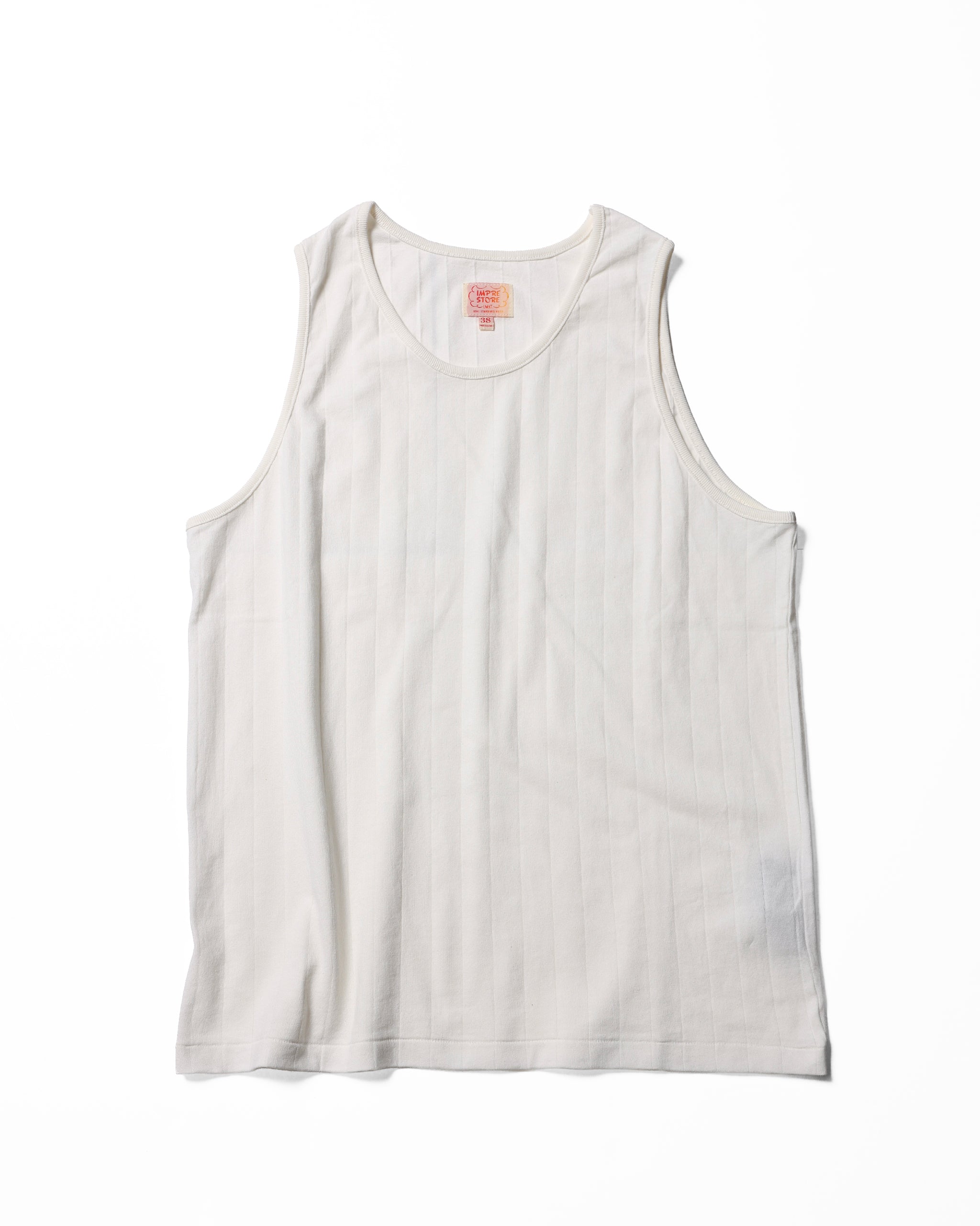 Needle Pulling Tank Top / Misty (White)