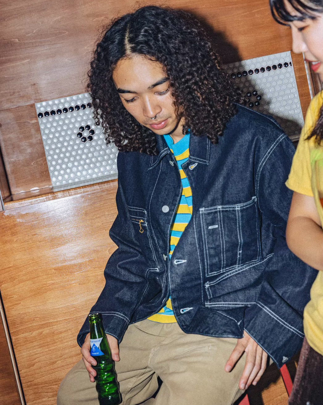 Short length coveralls / Glover ( White Denim)