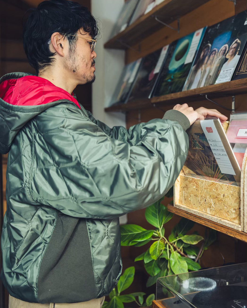 Retrofit hoodie Quilted Padding / McClure (Olive)