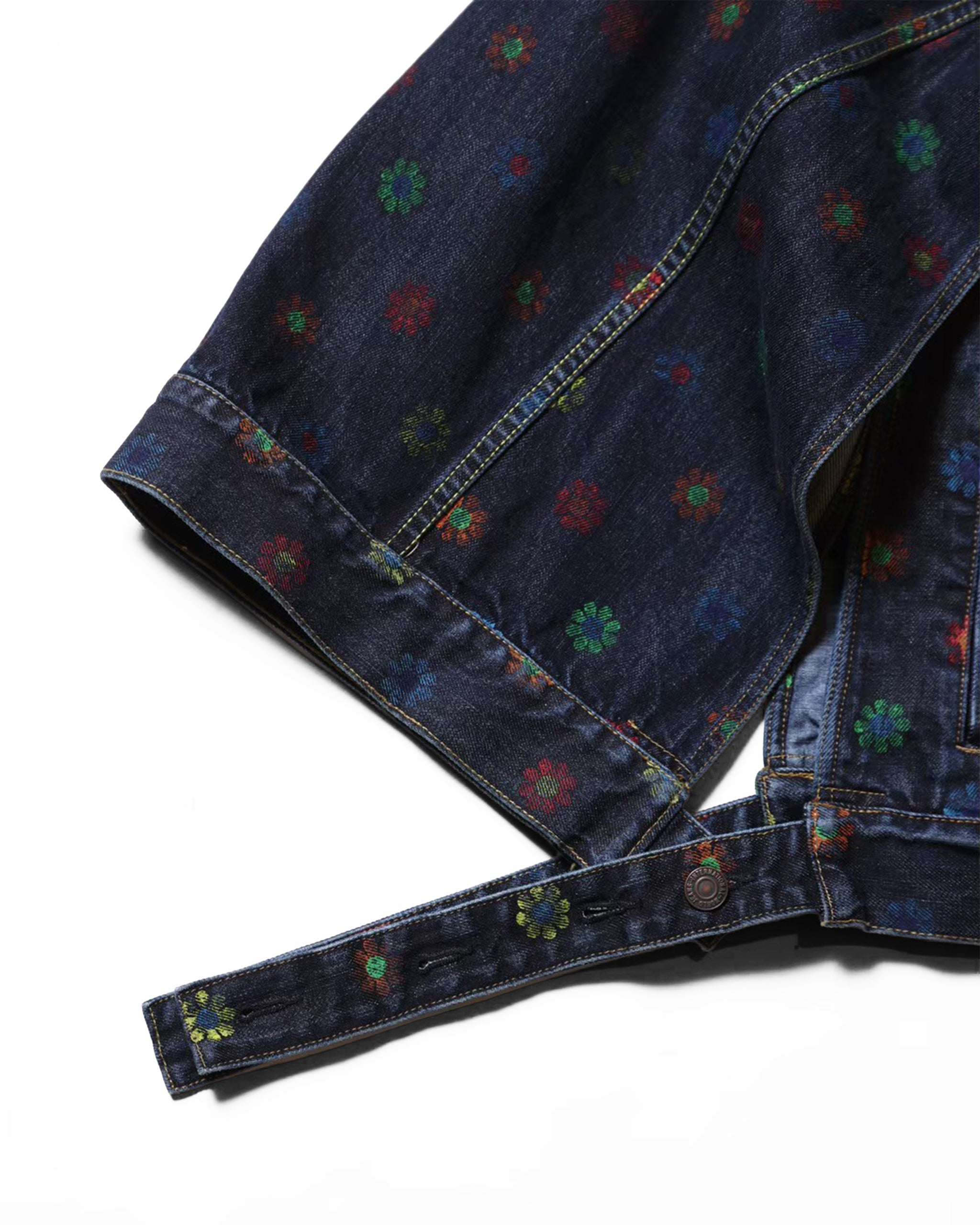 FlowerDenimTruckerVest／Taylor.FW (SMOKEBLUE)