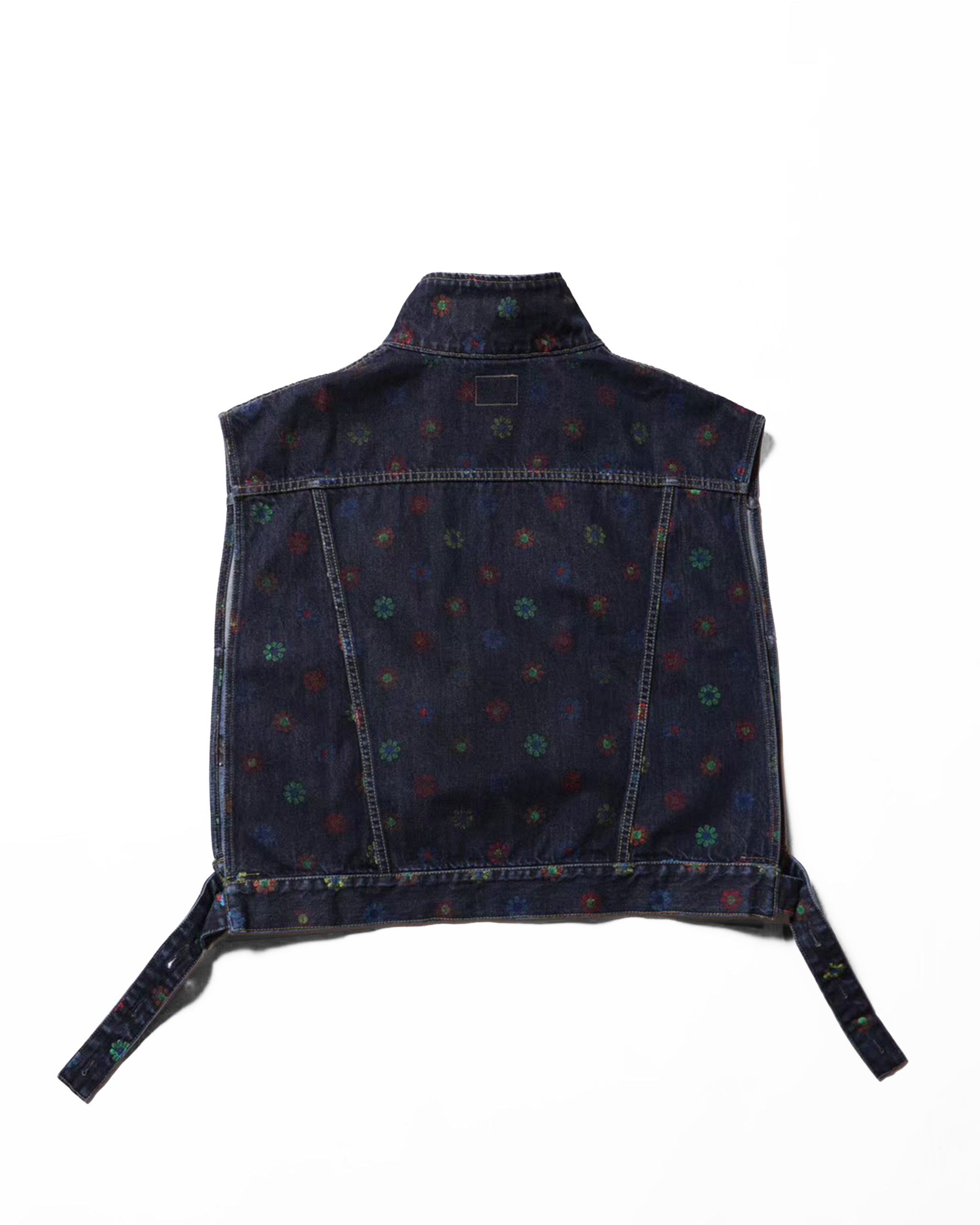 FlowerDenimTruckerVest／Taylor.FW (SMOKEBLUE)