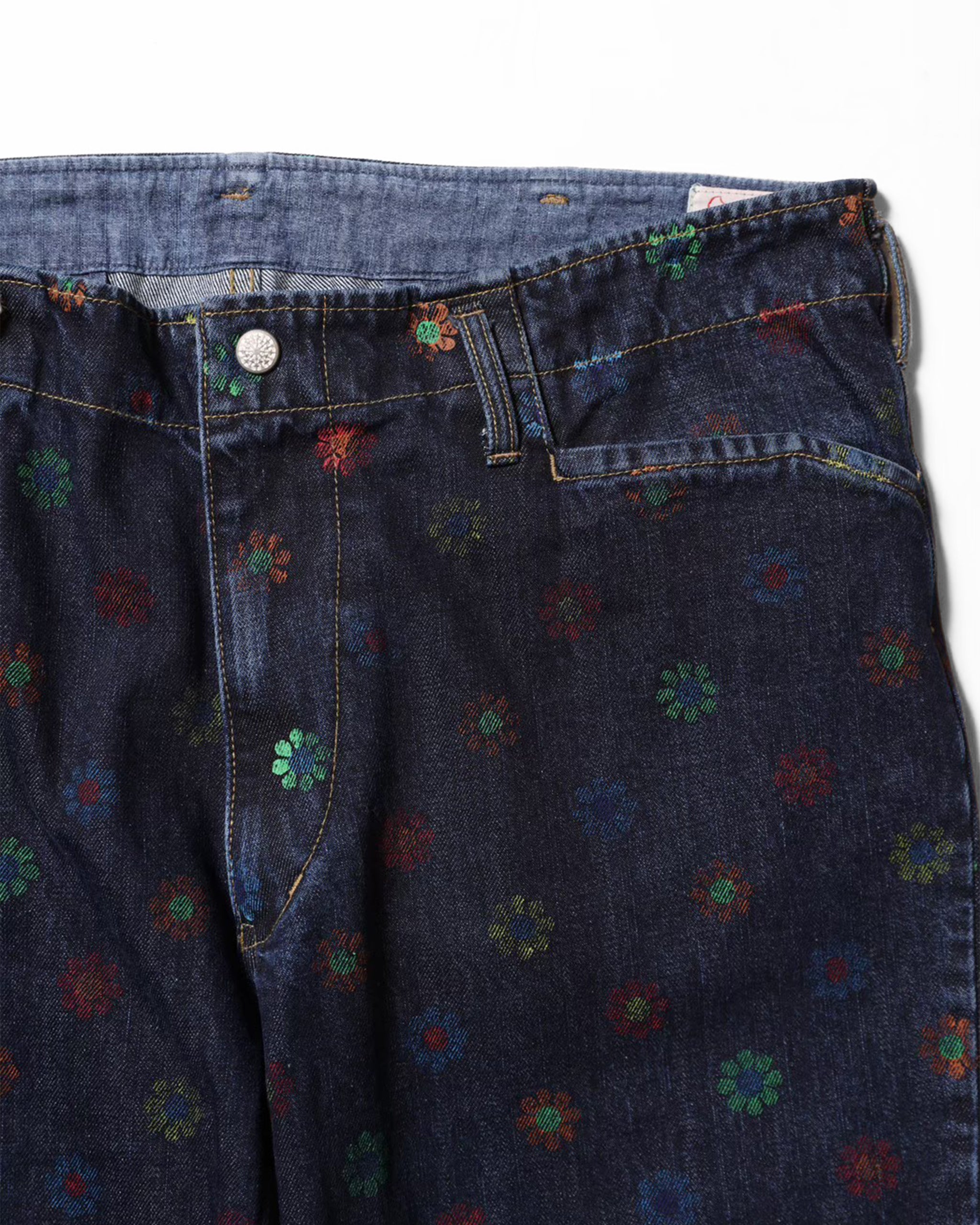 FlowerDenimFriscoPants／Barnes.FW (SMOKEBLUE)
