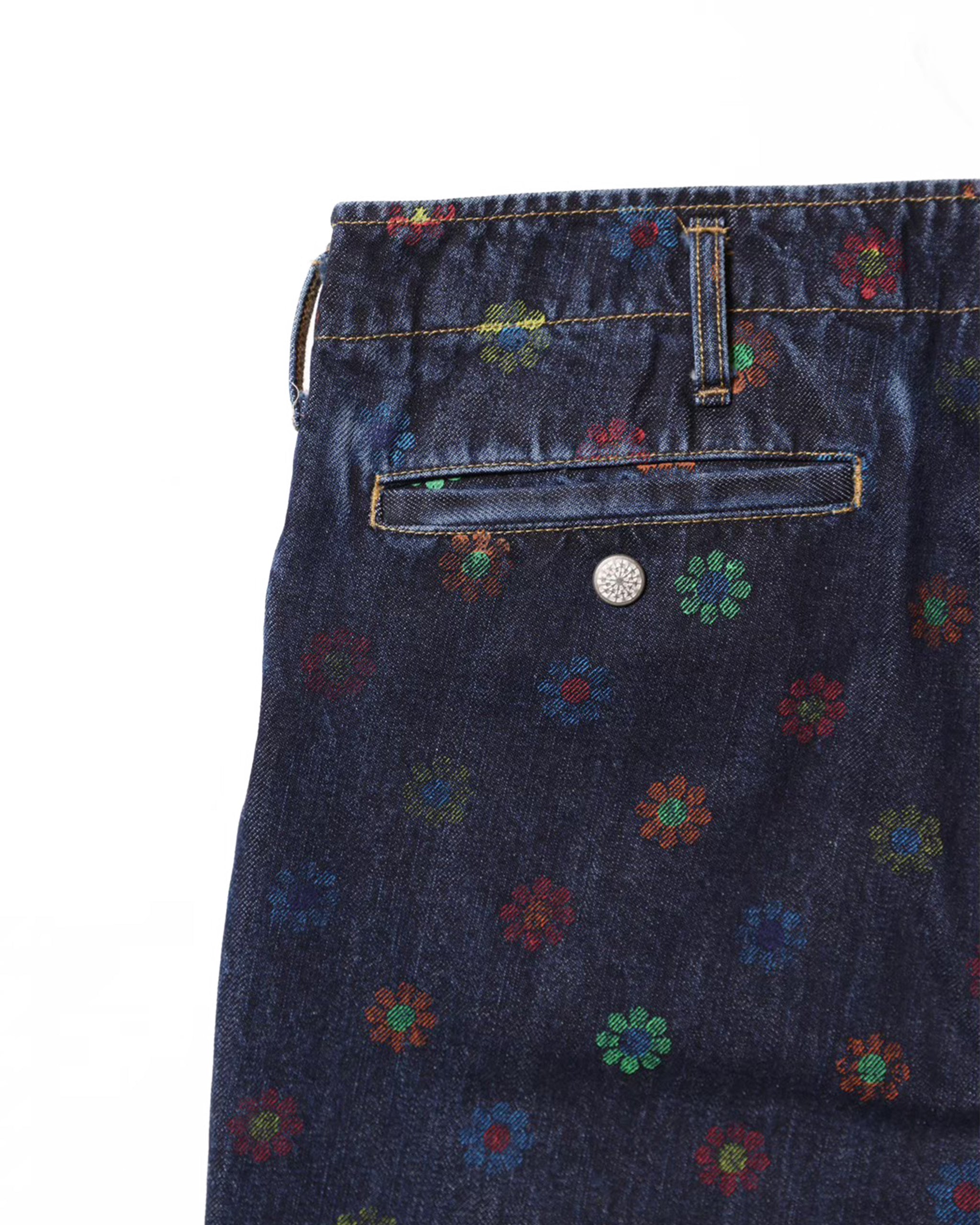 FlowerDenimFriscoPants／Barnes.FW (SMOKEBLUE)