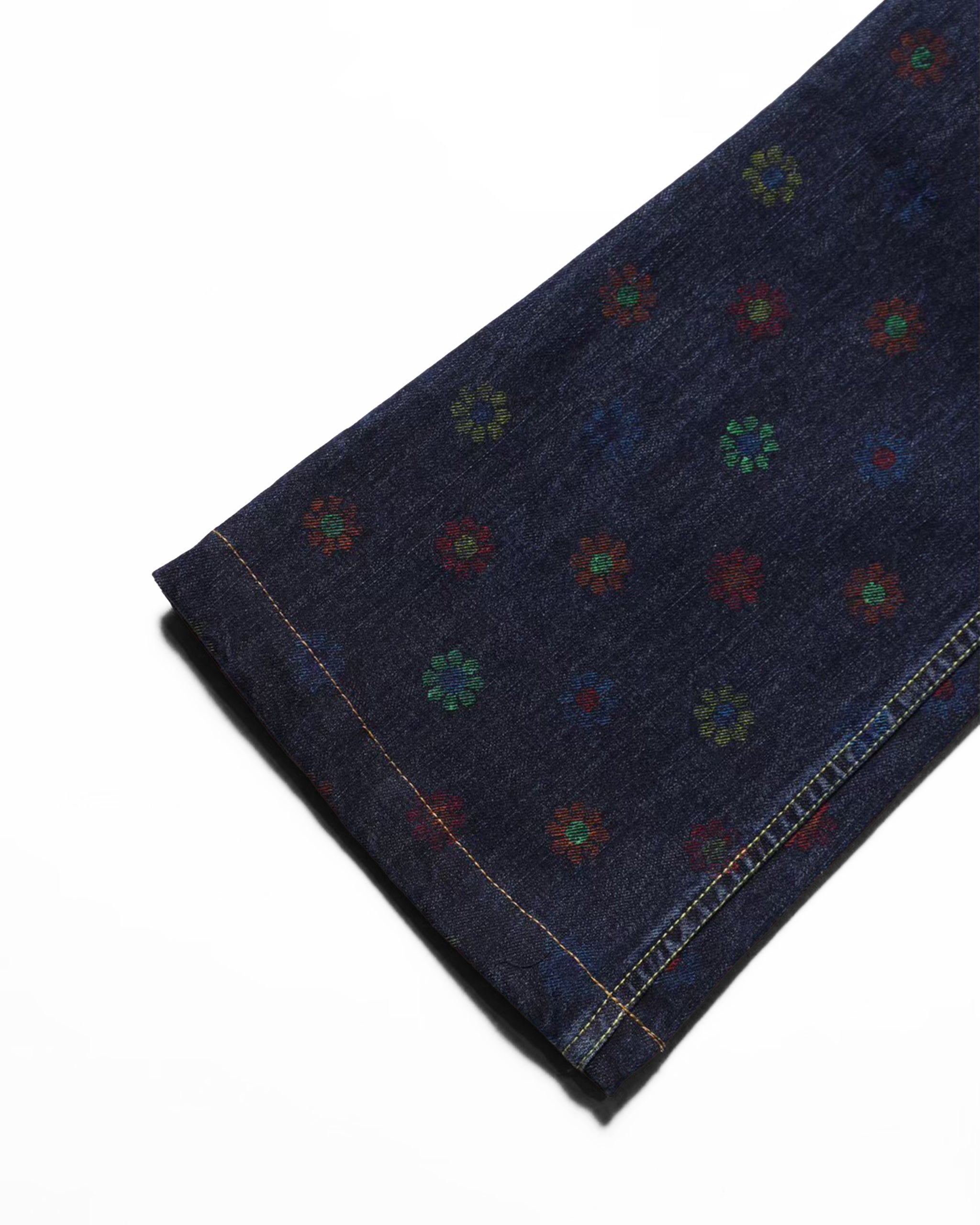 FlowerDenimFriscoPants／Barnes.FW (SMOKEBLUE)