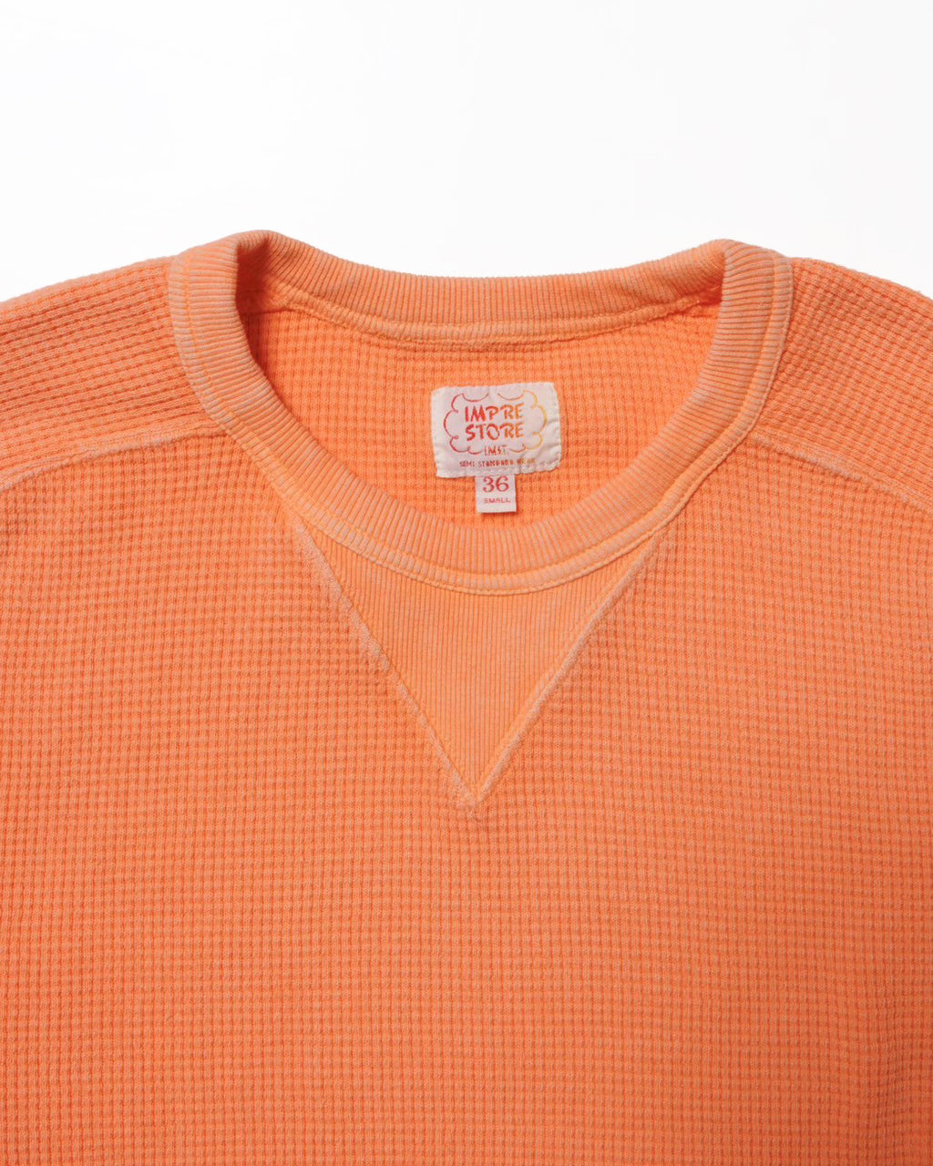 Thermal long tee-vintage dye / SULLY -Faded vintage dye (Orange)