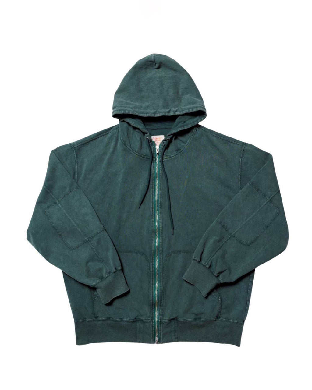 Zip hoodie separate pocket / Thompson t-cloth V.D (faded green)