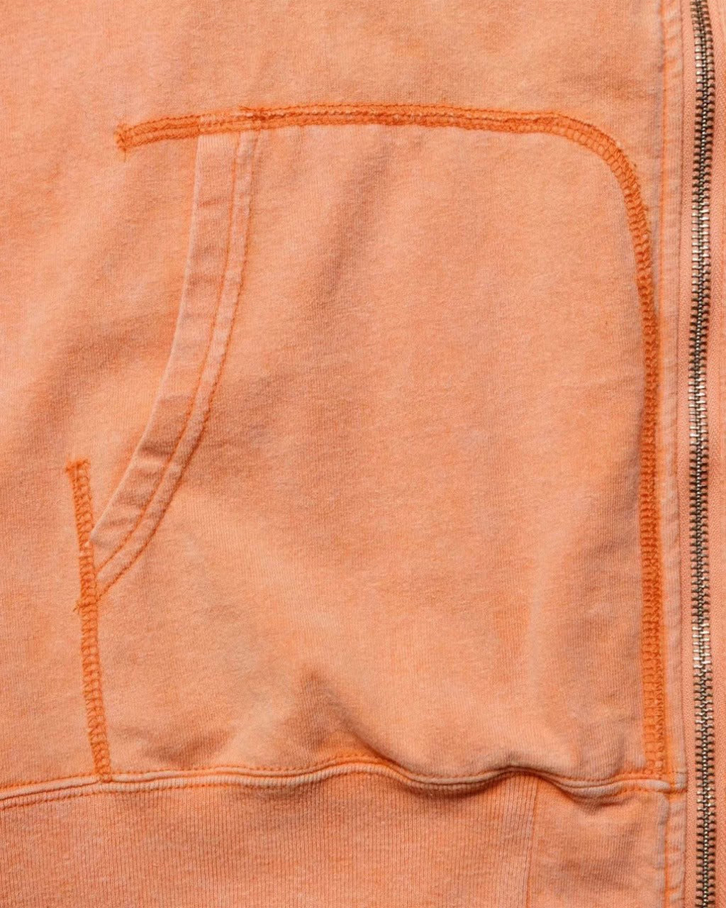 Zip hoodie separate pocket / Thompson t-cloth V.D (Heather Gray)