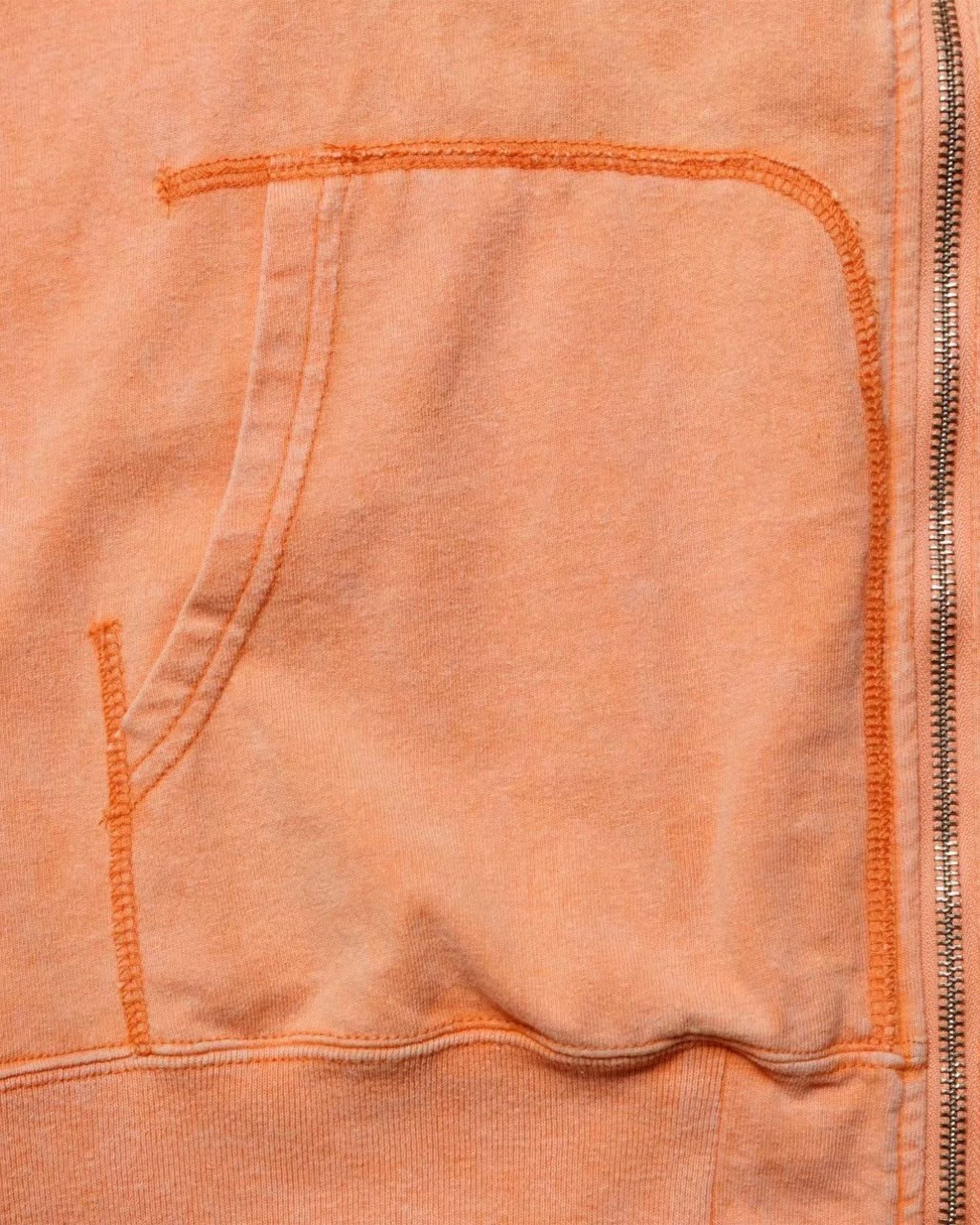 Zip hoodie separate pocket / Thompson t-cloth V.D (faded green)