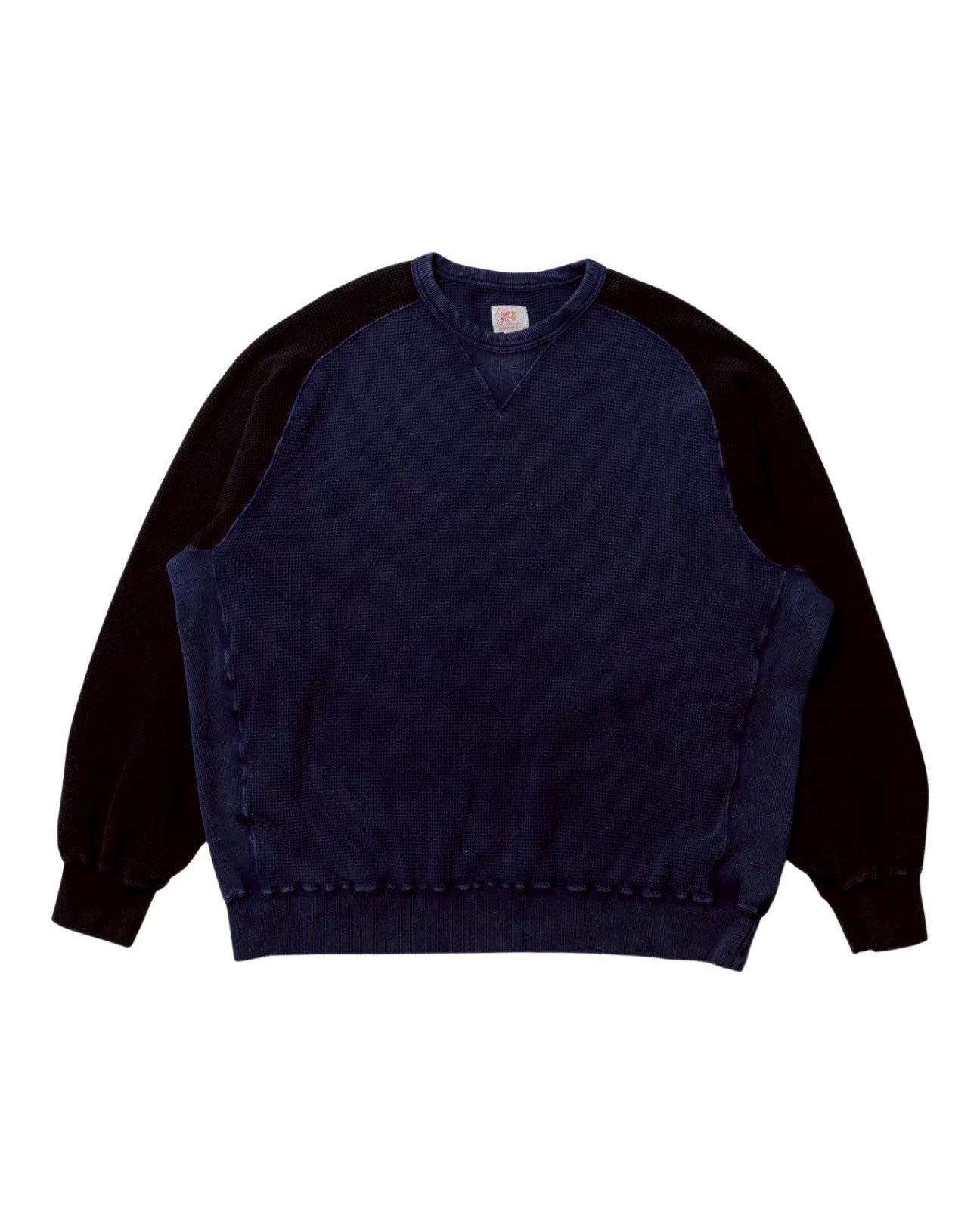Thermal long tee-vintage dye / SULLY -Faded vintage dye (Black×Navy)