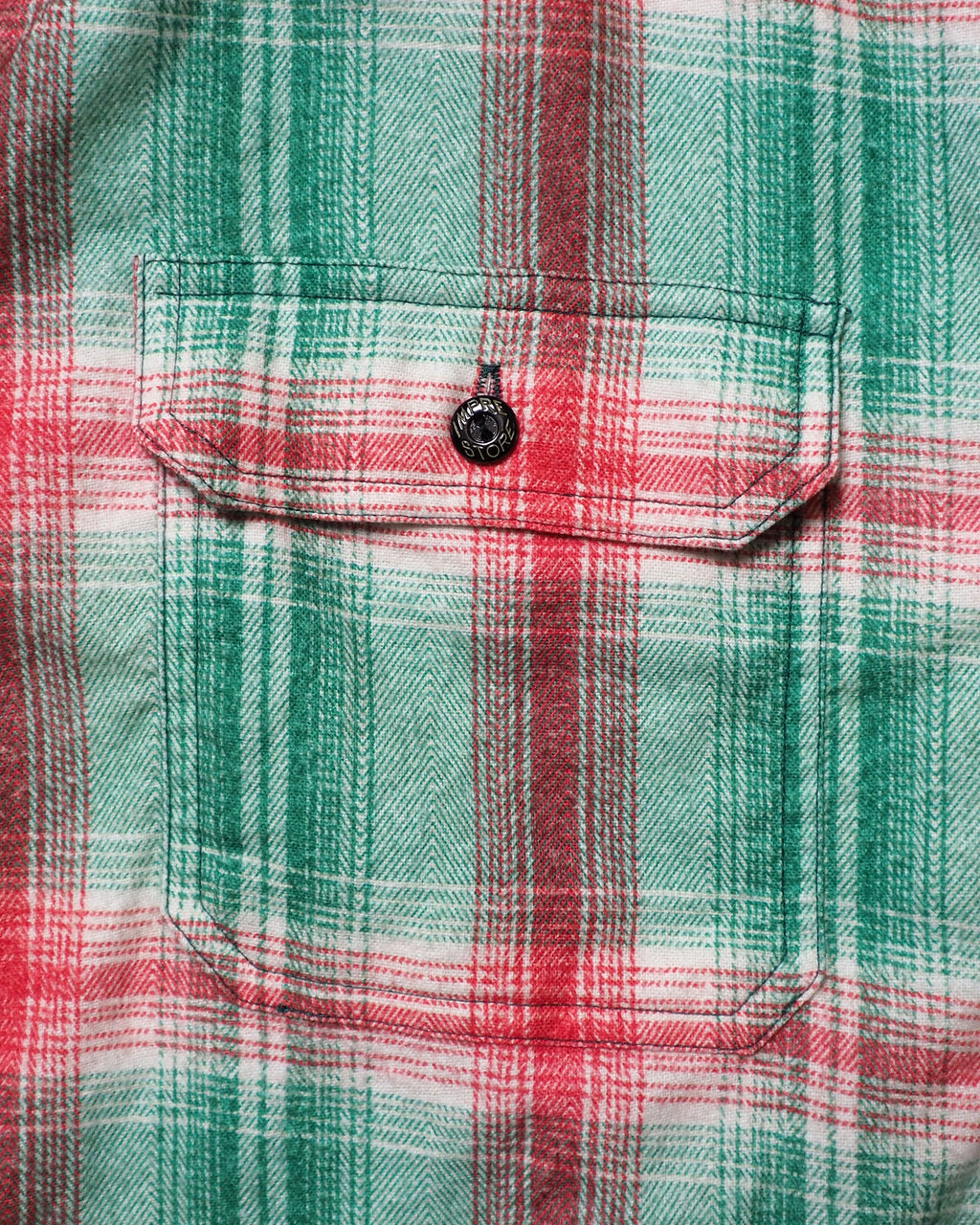 Flannel Hooded Shirt / Springsteen (Green×Red)