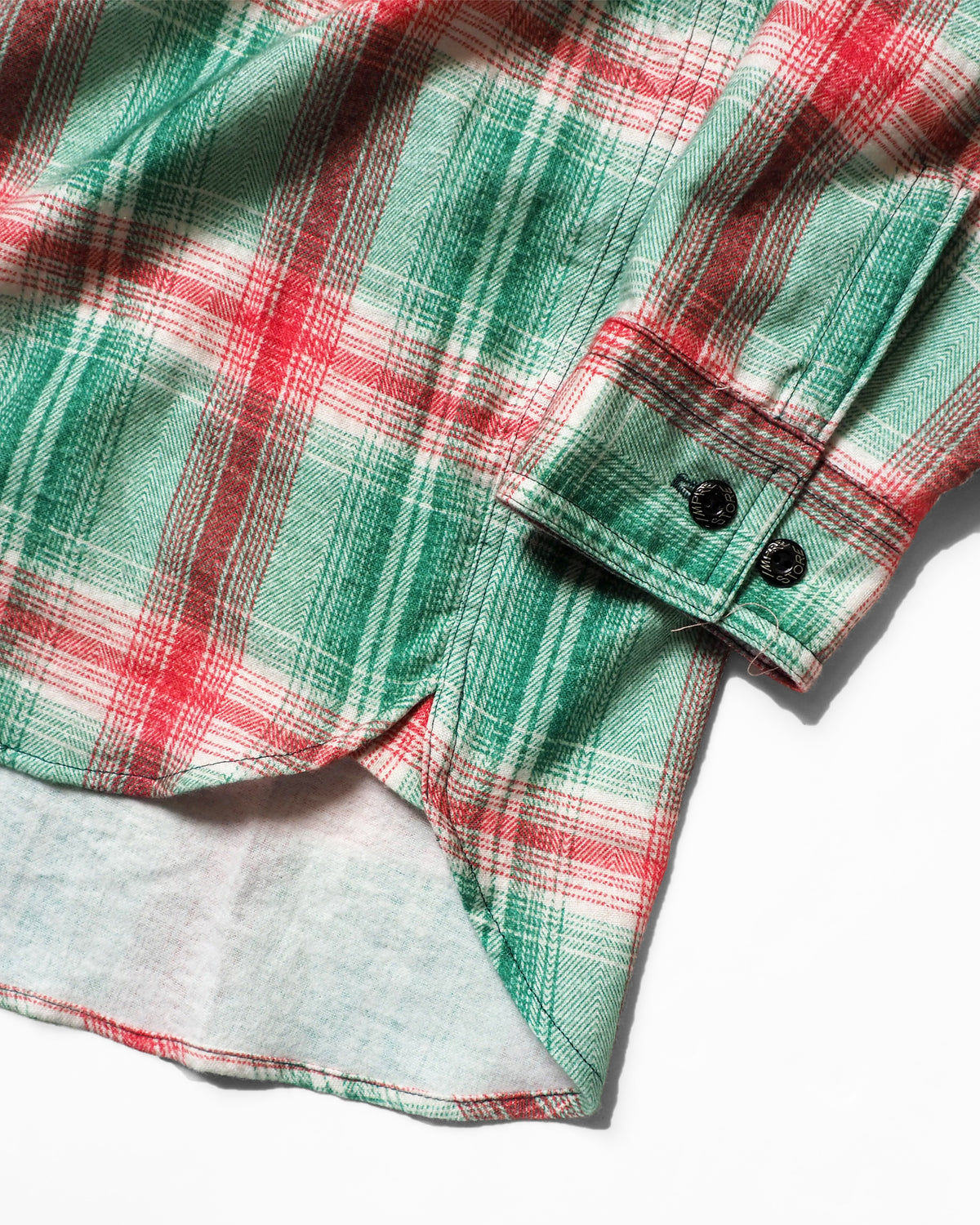 Flannel Hooded Shirt / Springsteen (Green×Red)