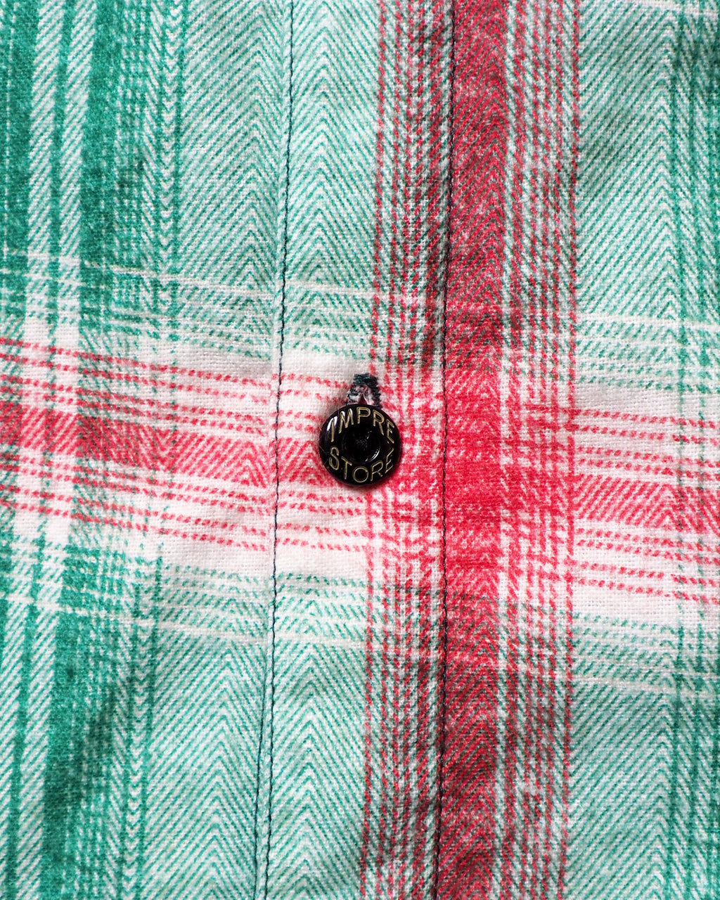 Flannel Half-Zip Shirt / Dylan (Green×Red)