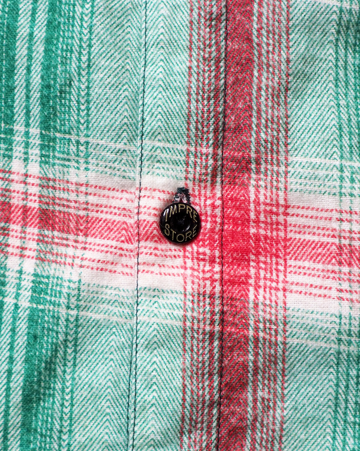 Flannel Half-Zip Shirt / Dylan (Green×Red)