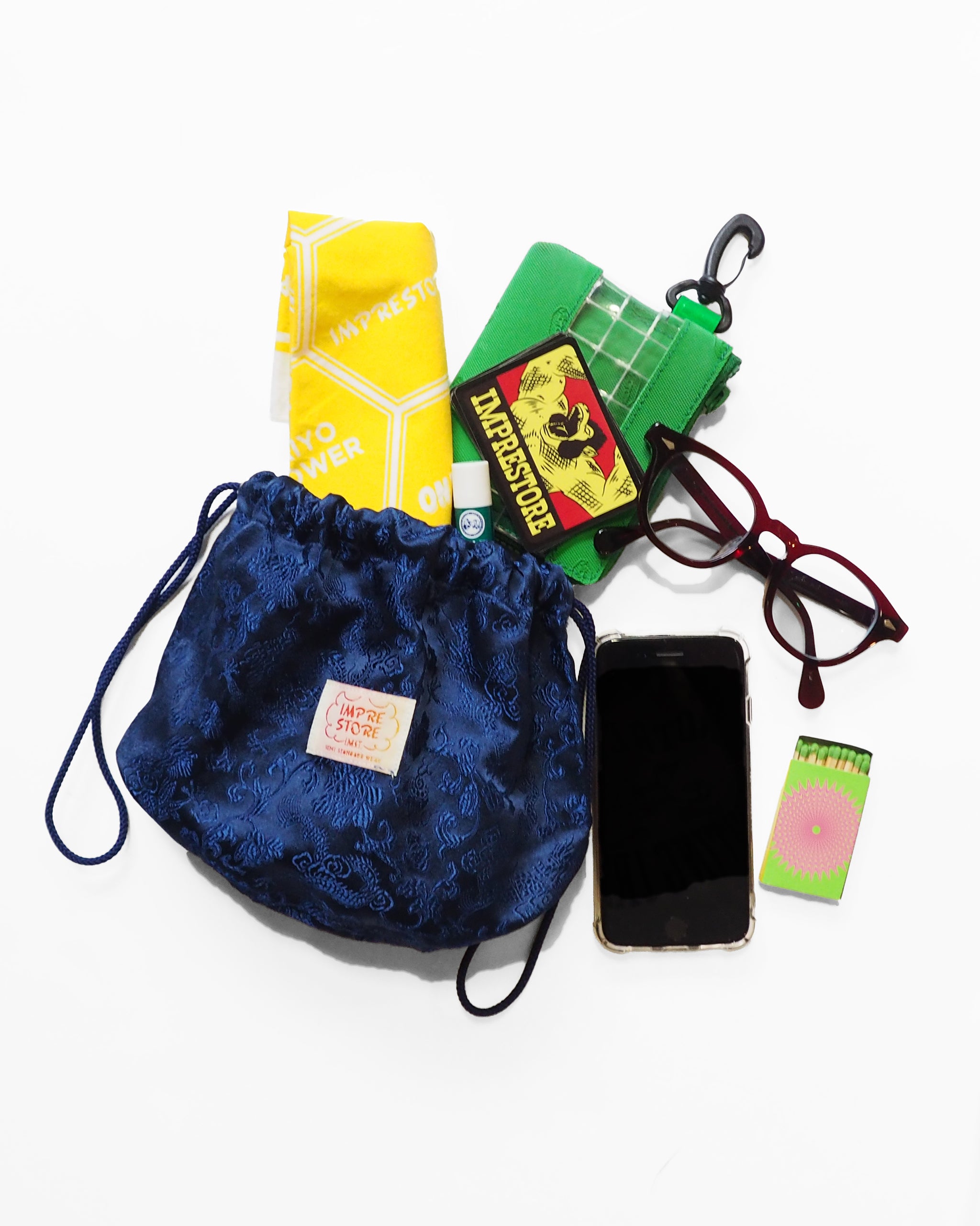 Effects Bag / Serge-Taiwanese Qipao Fabric (Blue)