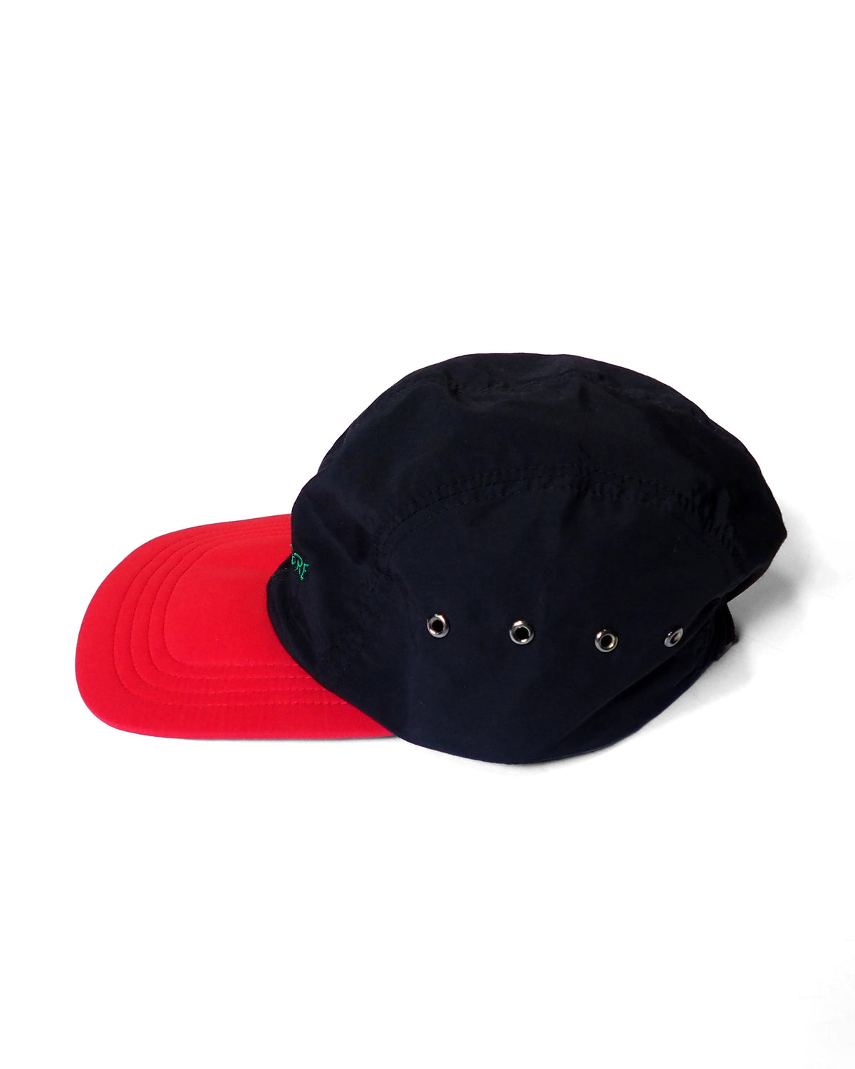Nylon 2tone Long Bill Cap／Casey (Black/Red)