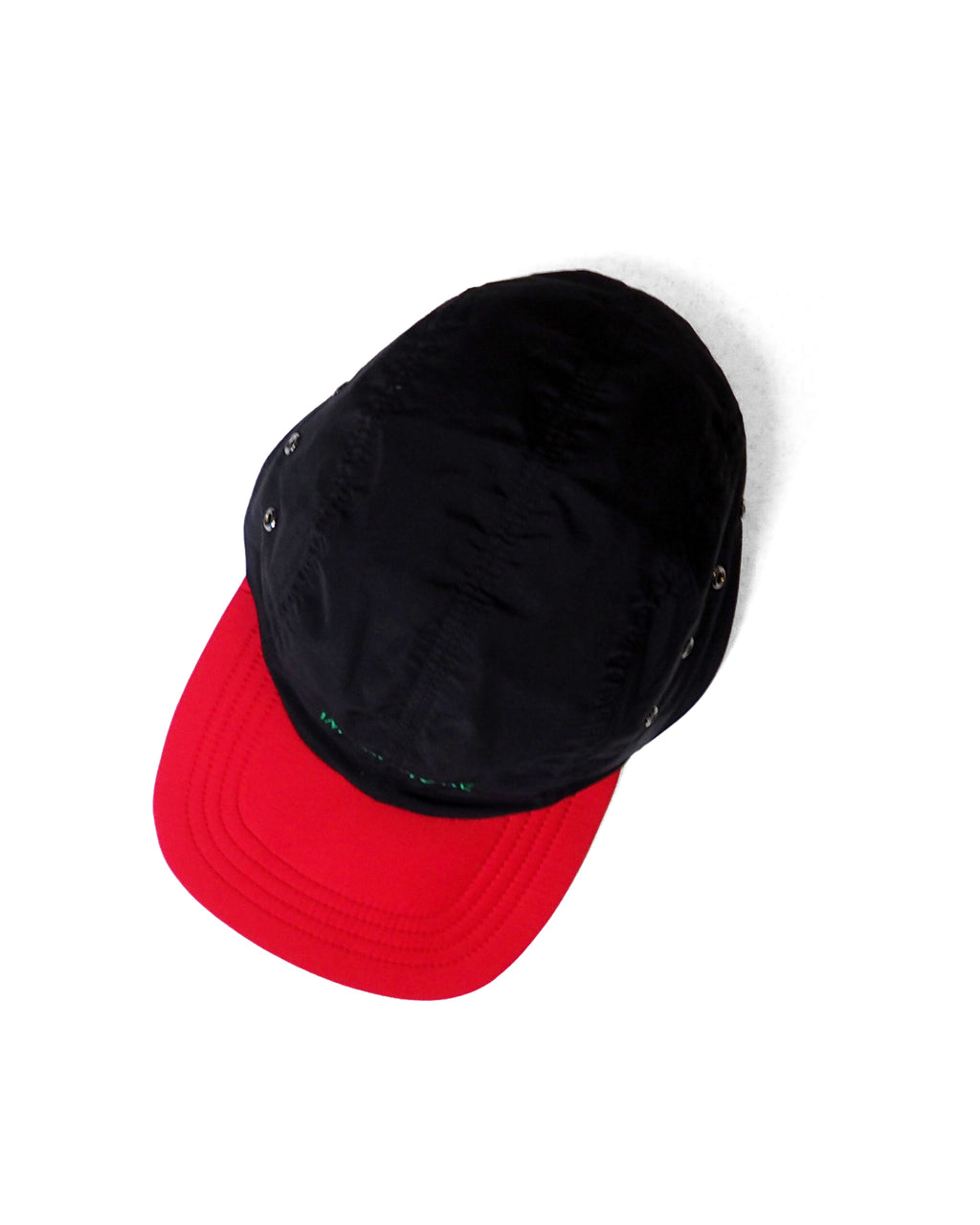 Nylon 2tone Long Bill Cap／Casey (Black/Red)