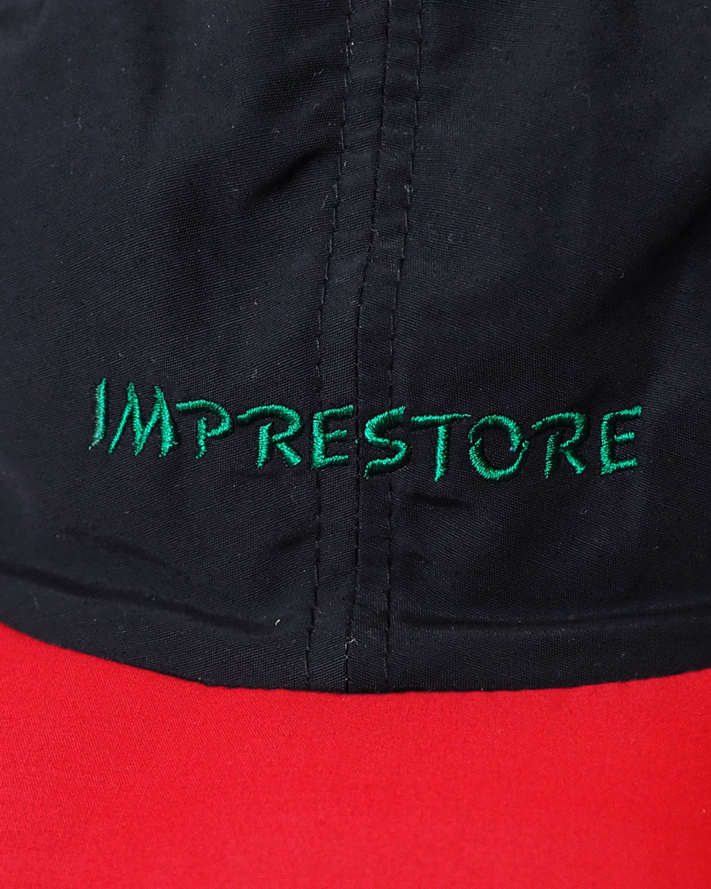 Nylon 2tone Long Bill Cap／Casey (Black/Red)