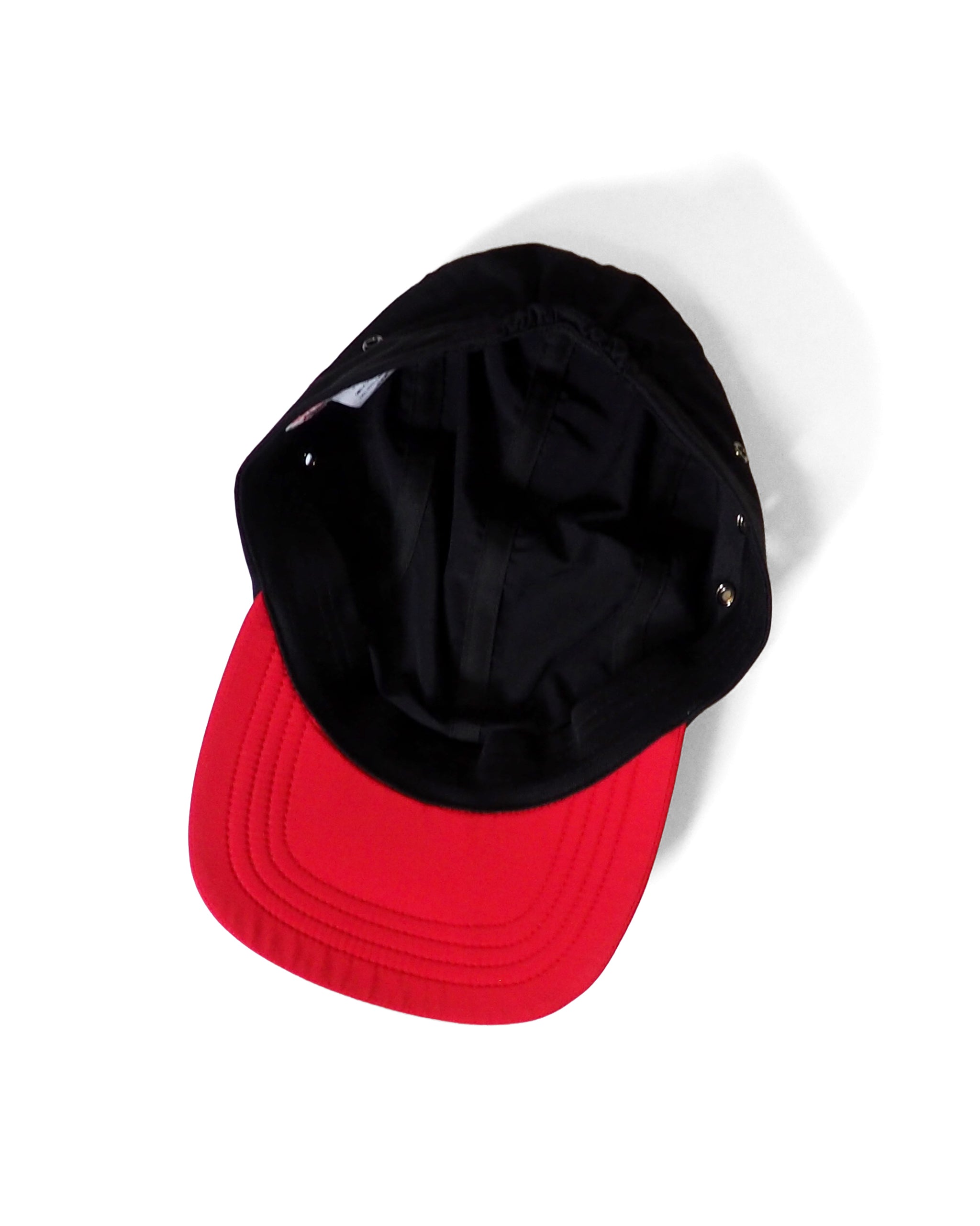 Nylon 2tone Long Bill Cap／Casey (Black/Red)