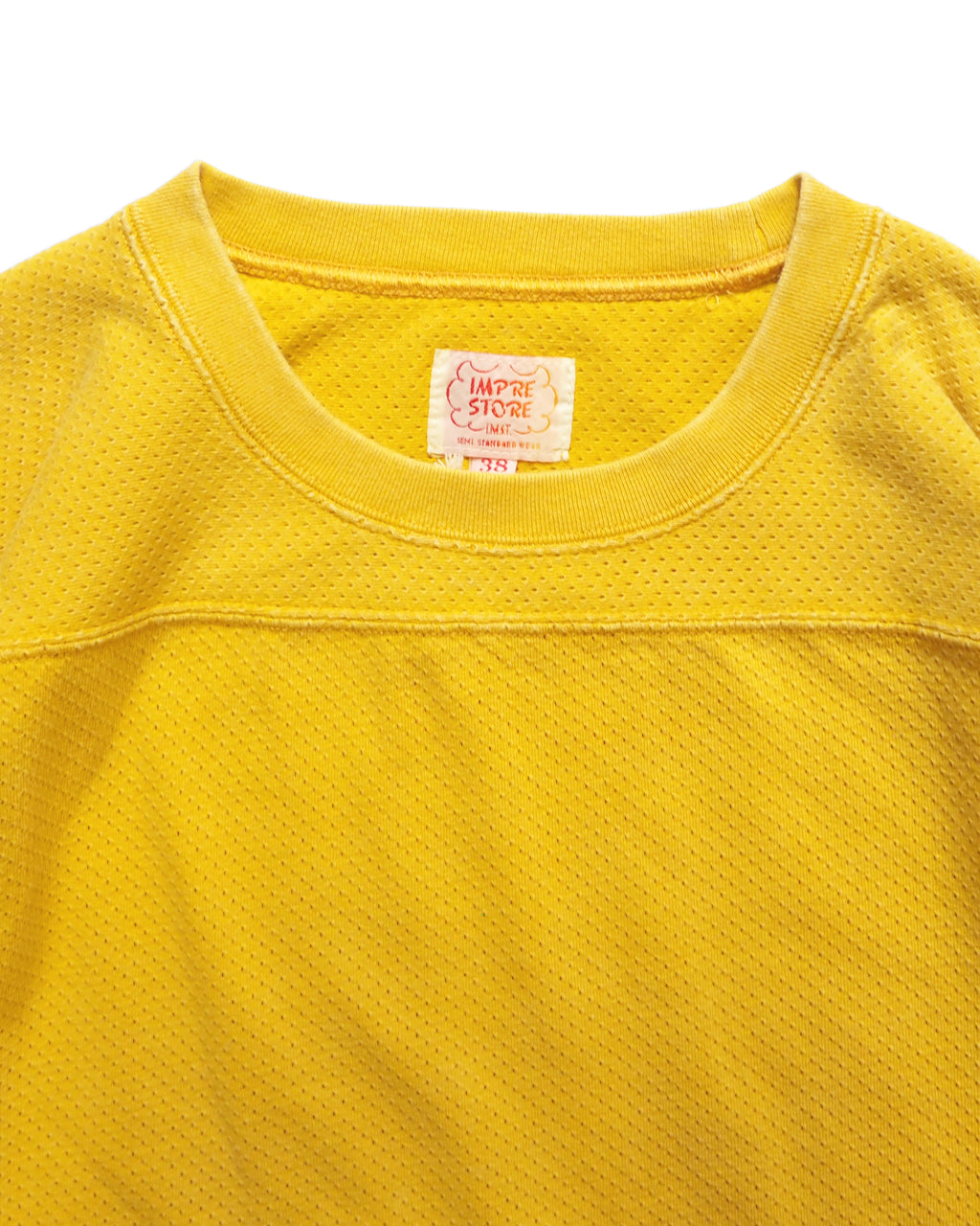 Football 3/4sleeves with sleeve lines / Bull-mesh t-cloth V.D (faded Yellow)