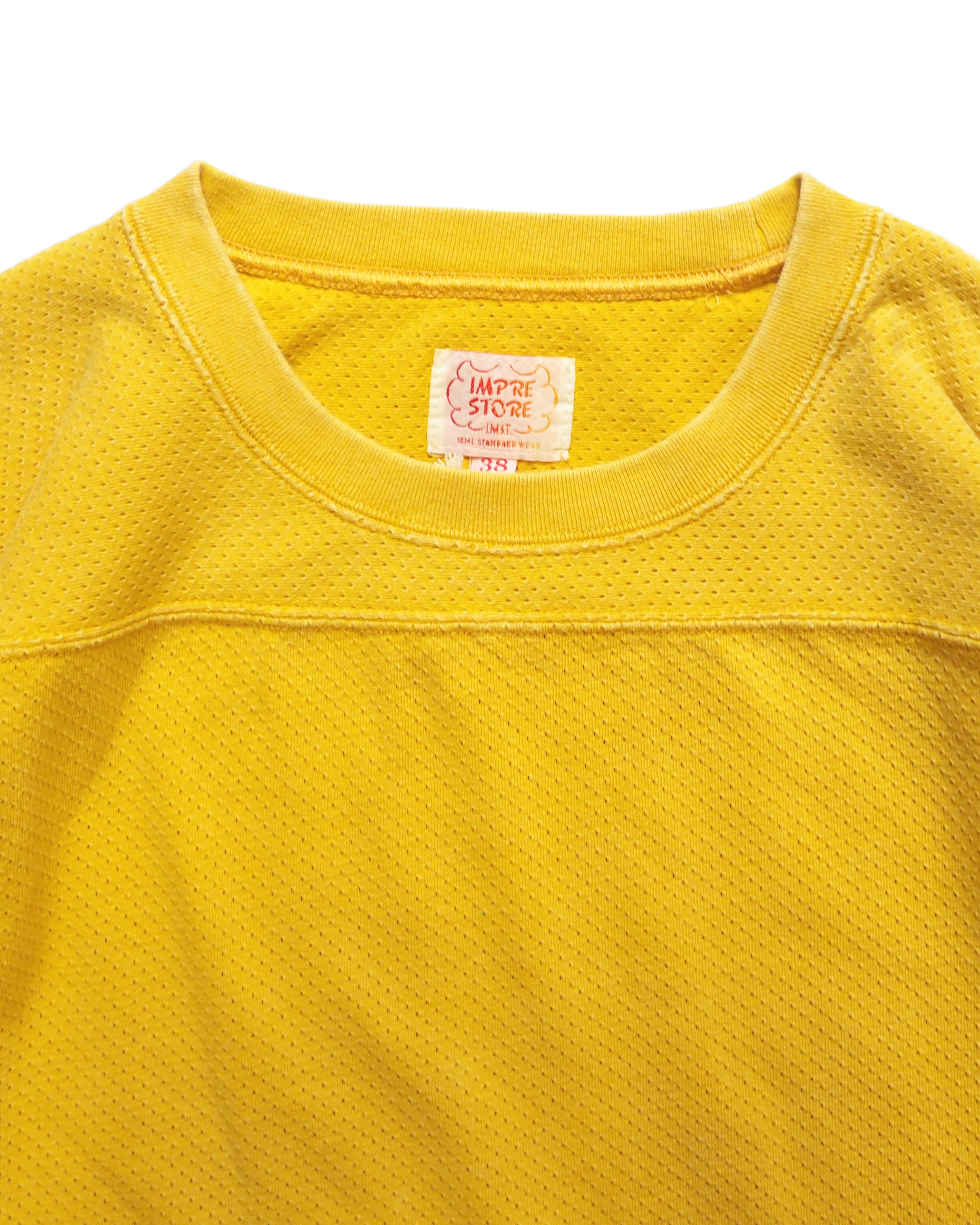 Football 3/4sleeves with sleeve lines / Bull-mesh t-cloth V.D (faded Yellow)