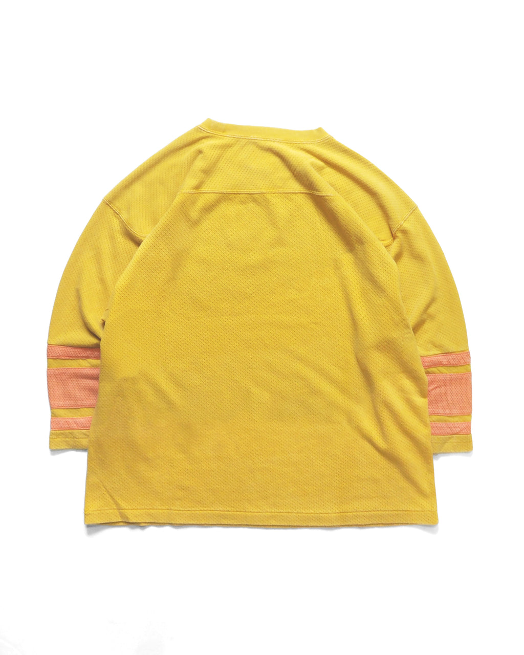 Football 3/4sleeves with sleeve lines / Bull-mesh t-cloth V.D (faded Yellow)