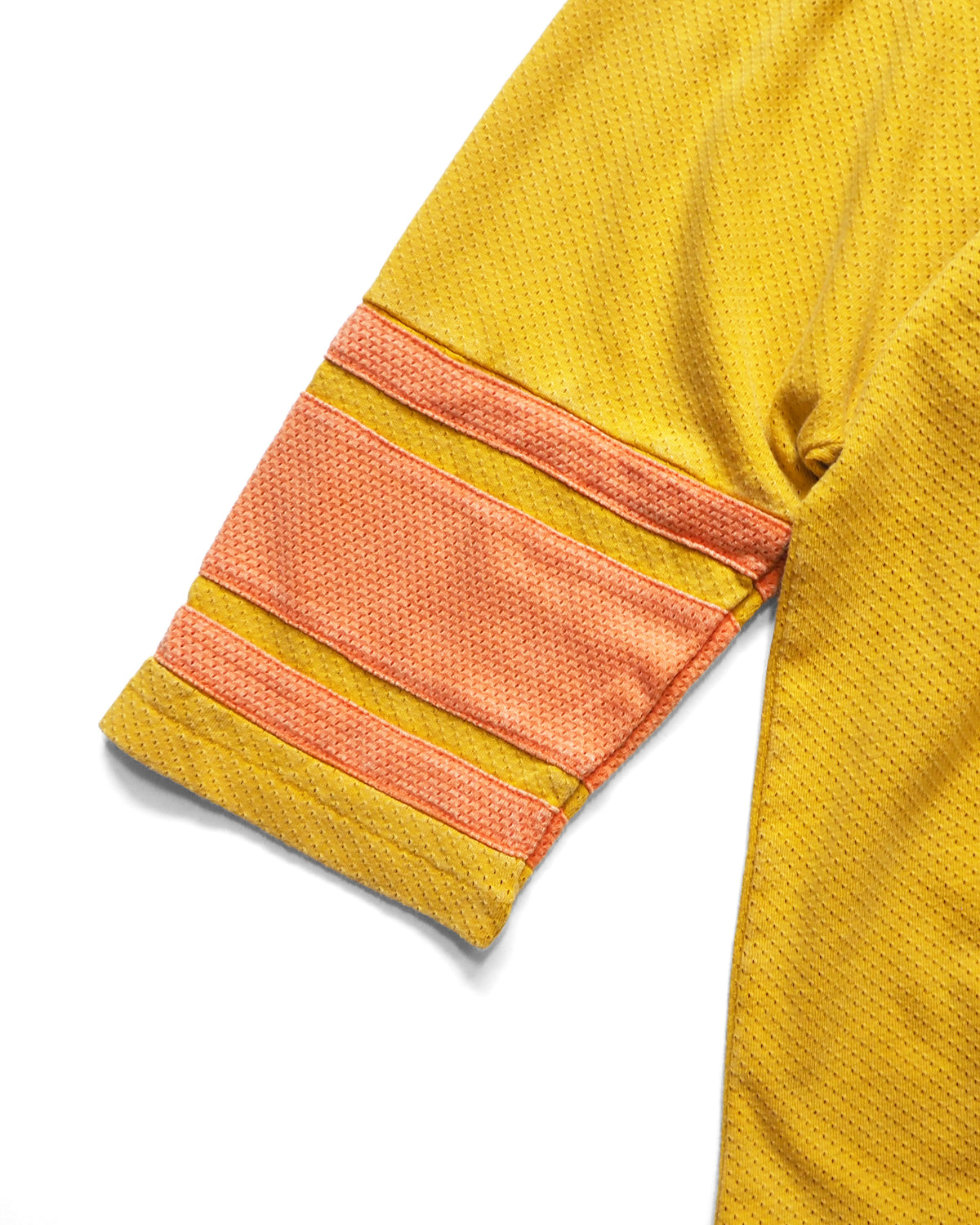 Football 3/4sleeves with sleeve lines / Bull-mesh t-cloth V.D (faded Yellow)