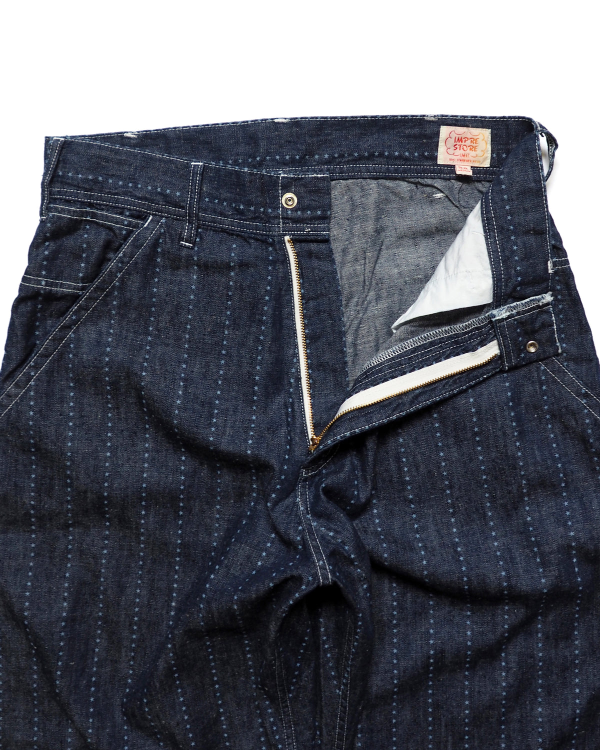 Painter pants (6.5oz selvedge denim)Pinst★ripe / BIFF-6.5oz★ (Blue Denim ★Onewash )