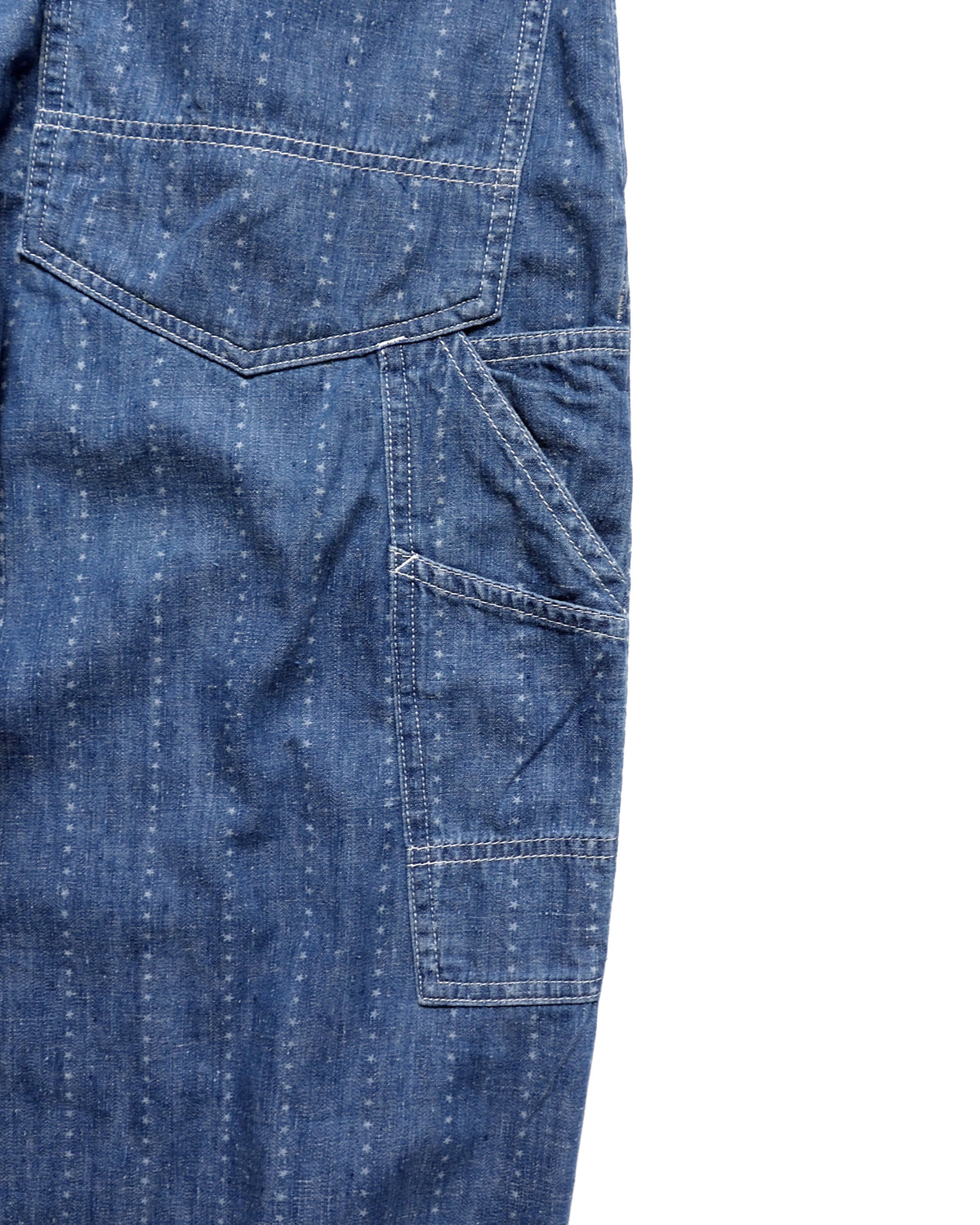 Painter pants (6.5oz selvedge denim)Pinst★ripe / BIFF-6.5oz★ (Blue Denim ★Vintagewash,Blue)