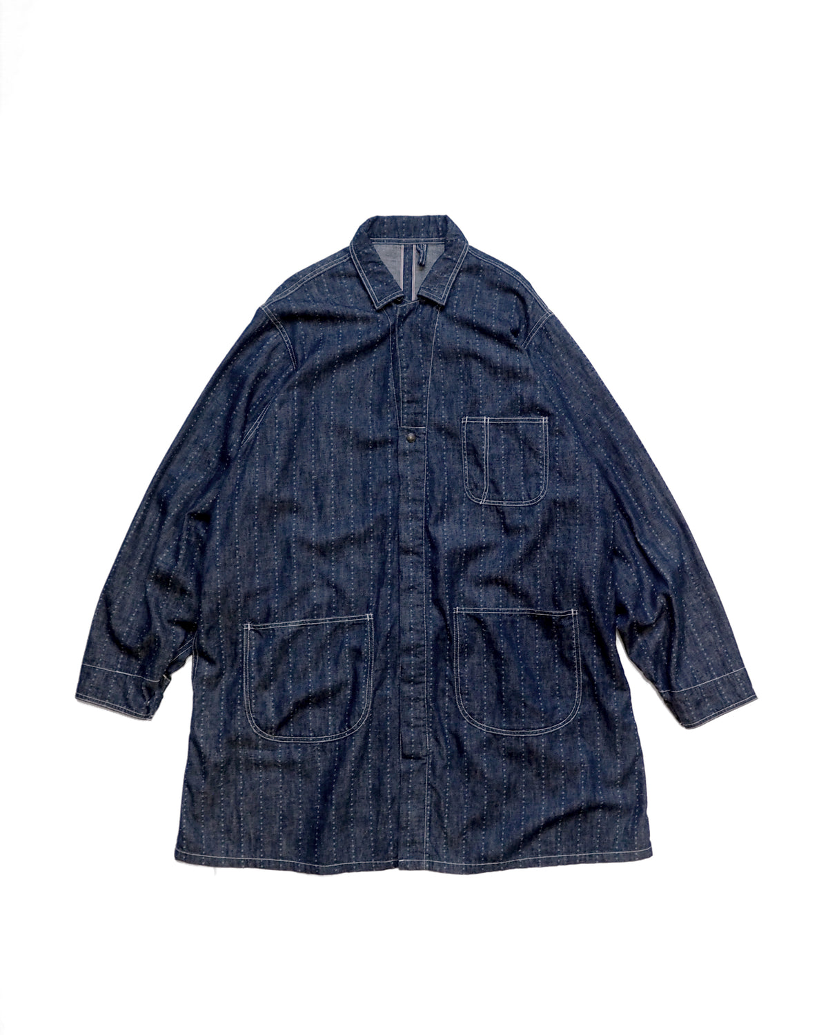 Shop coat(6.5oz selvedge denim)Pinst★ripe / Mario-6.5oz★ (Onewash)
